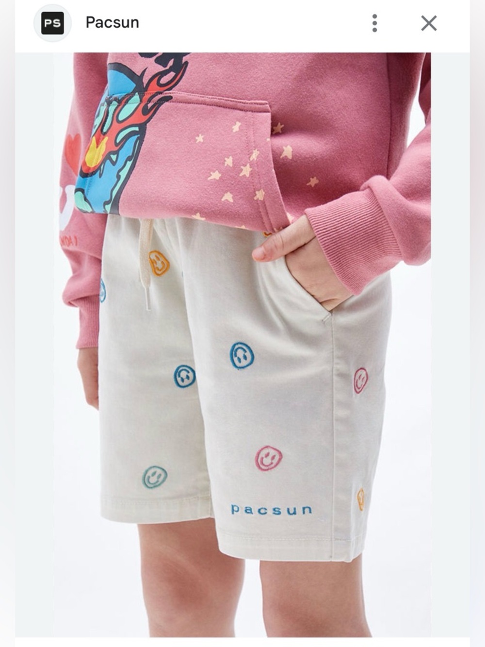 PacSun Smiley Face CottonShorts